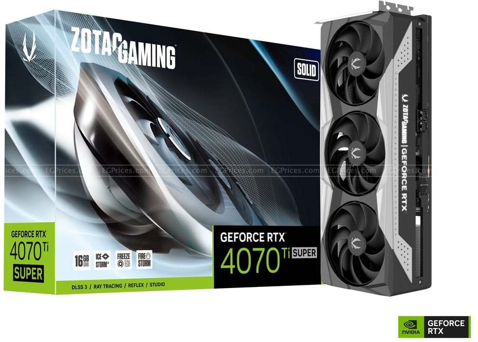 zoom image for ZOTAC GAMING GeForce RTX 4070 Ti SUPER SOLID 16GB GDDR6X