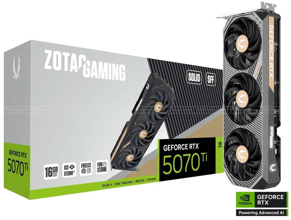 zoom image for ZOTAC GAMING GeForce RTX 5070 Ti SOLID SFF 16GB