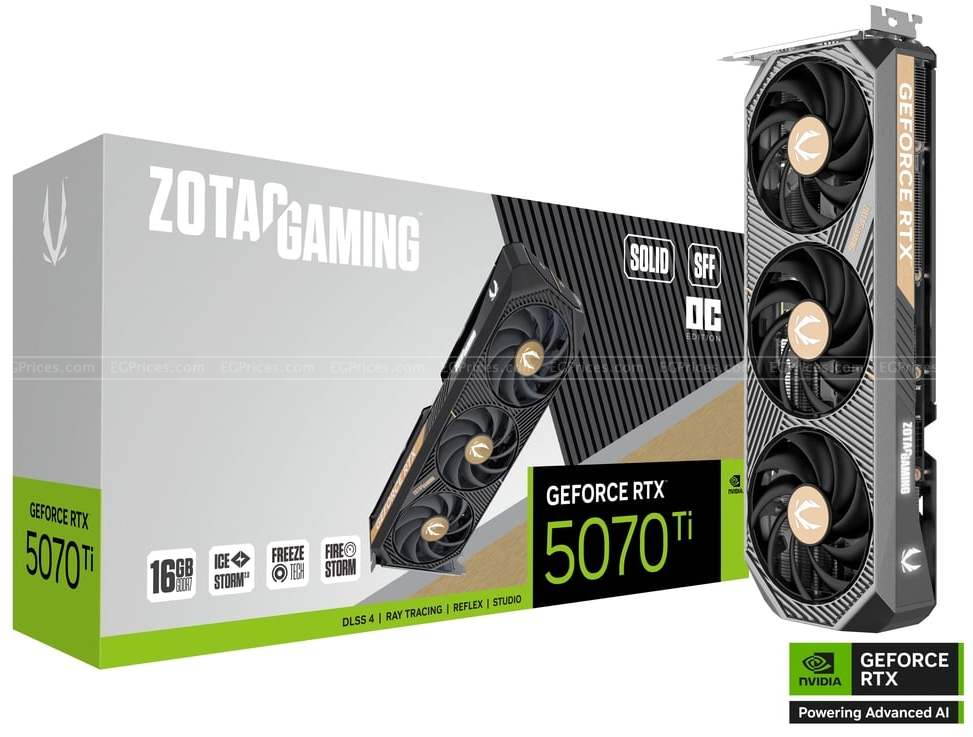 zoom image for ZOTAC GAMING GeForce RTX 5070 Ti SOLID SFF OC 16GB