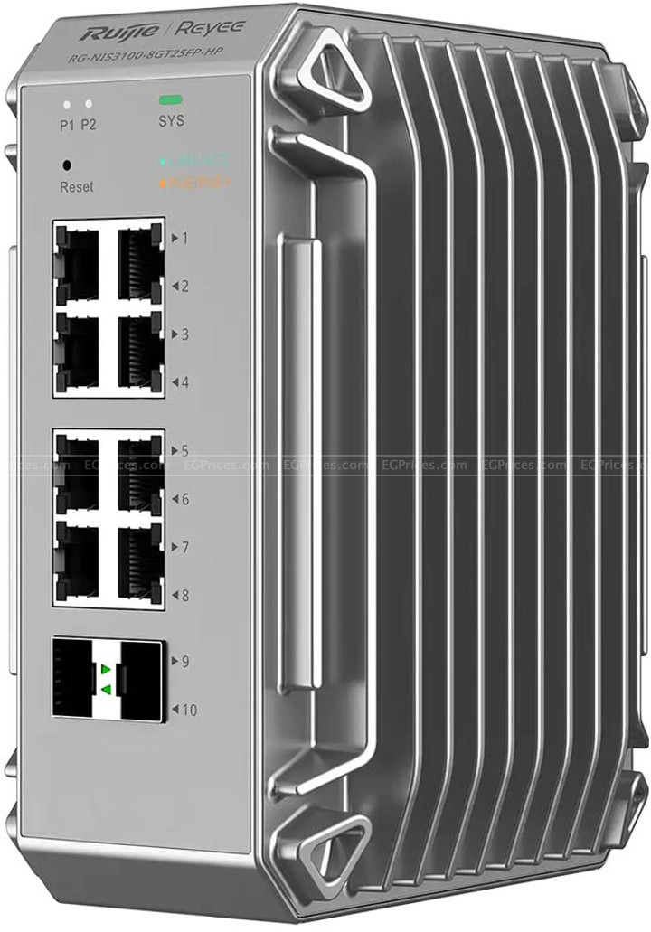 zoom image for ​Ruijie Reyee RG-NIS3100-8GT2SFP-HP True Industrial-Grade Switch