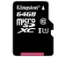 Kingston Digital 64GB MicroSDXC Class 10 Flash Card (SDC10G2/64GB)